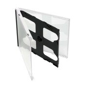 2 CD Case - CENTER Hinged Black Tra